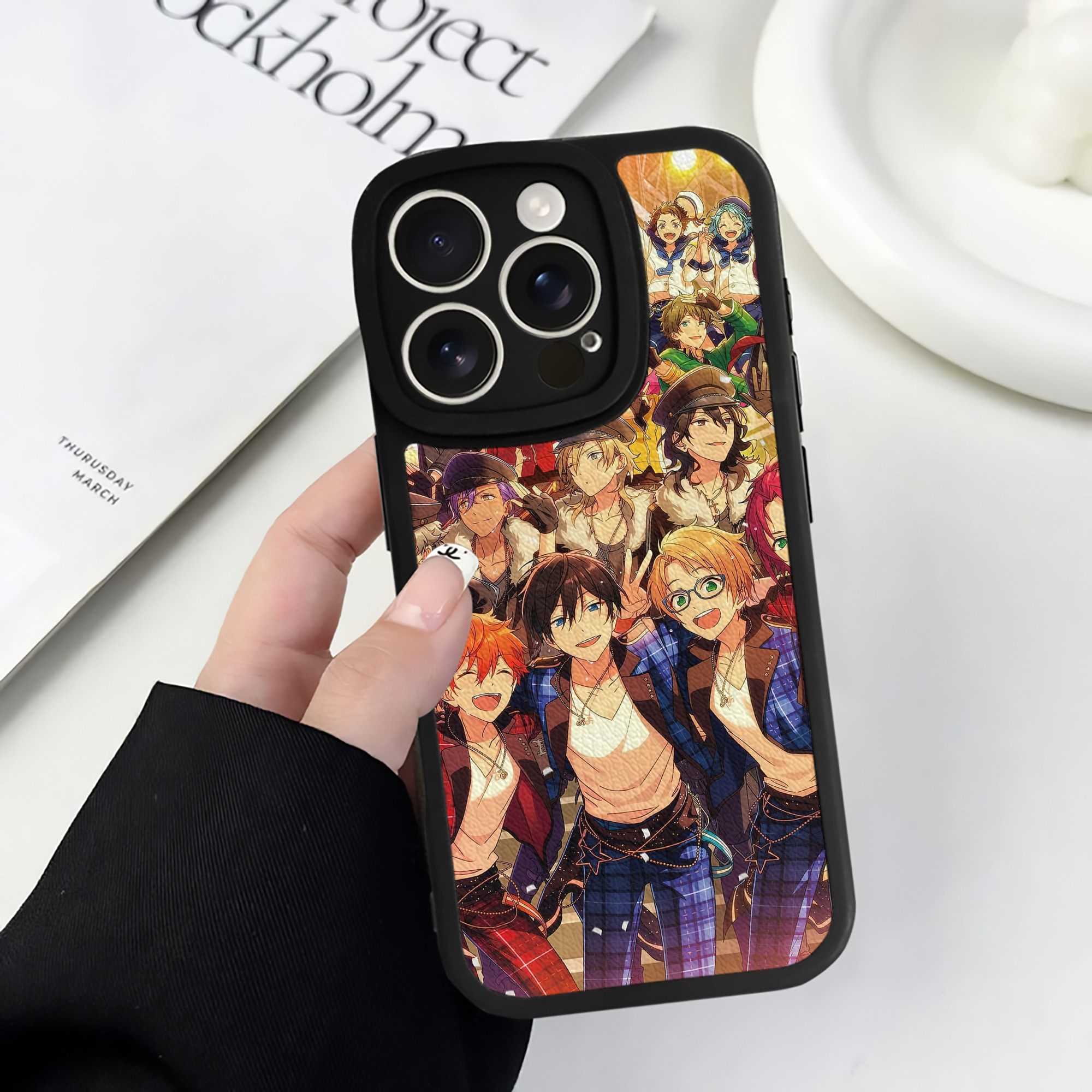 （画像用） あんさんぶるスターズ! Ensemble Stars 【iPhone 16シリーズ対応】シリコンスマホケース（レザー調） 材質：シリコン